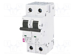 Circuit breaker; 220/440VDC; Inom: 40A; Poles: 2; Charact: B; 6kA