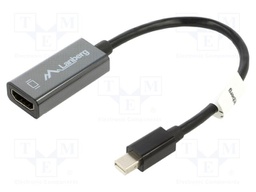 Adapter; DisplayPort 1.2,HDMI 1.3b; 0.2m; black; Enclos.mat: ABS