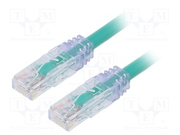 Patch cord; TX6A™ 10Gig,U/UTP; 6a; solid; Cu; PVC; green; Len: 5m
