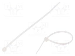 Cable tie; L: 300mm; W: 3.3mm; polyamide; 166N; natural; Ømax: 80mm