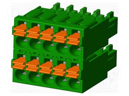 Connector: pluggable terminal block; plug; female; straight; 5.5A