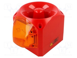Signaller: lighting-sound; 110/230VAC; siren,flashing light; LED