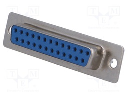 D-Sub; PIN: 25; plug; female; soldering; for cable; gold flash