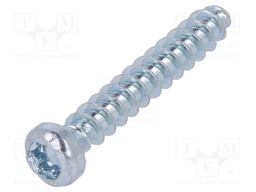 Screw; 2,5x16; Head: cheese head; Torx®; steel; zinc; Size: TX08