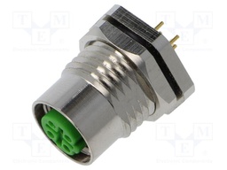 Connector: M12; socket; male; straight; PIN: 4; 250V; 4A; IP67