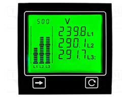 Power meter; digital,mounting,programmable; on panel; I AC: 0÷5A