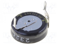 Capacitor: electrolytic; backup capacitor, supercapacitor; THT