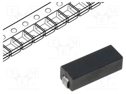 Ferrite: bead; Imp.@ 100MHz: 100Ω; Imp.@ 25MHz: 65Ω; B: 6.4mm