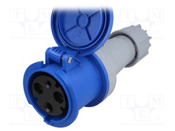 Connector: AC supply; socket; female; 63A; 230VAC; IEC 60309; IP44