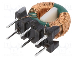 Inductor: wire; THT; 33mH; 200mA; 1301mΩ; 230VAC; 4.5x7.5mm; 10kHz