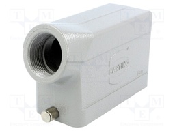 Enclosure: for Han connectors; Han; size 16B; for cable; angled