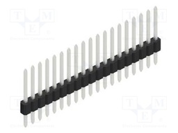 Connector: pin strips; pin header; male; PIN: 19; 1.27mm; THT; 1x19