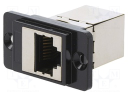 Coupler; DUALSLIM; Cat: 6a; shielded; 29mm; Mat: metal; Colour: black
