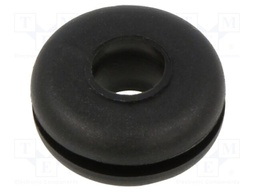 Grommet; 11mm; PVC; black; PVC
