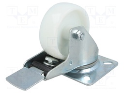 Transport wheel; Ø: 80mm; W: 32mm; H: 105mm; torsional with lock