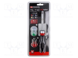 Kit: screwdriver; with ratchet; 15pcs.