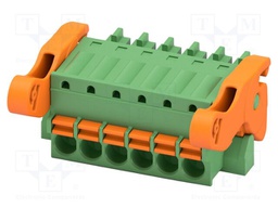 PCB connector, nominal cross section: 1.5 mm2, color: green,