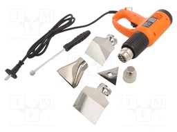2kW; Plug: EU; 230VAC; Tool: electric hot shrink gun; 300l/min@500