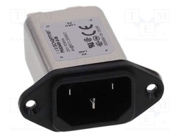 Filtered IEC Power Entry Module, IEC C14, General Purpose, 8 A, 250 VAC