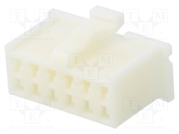 Connector: wire-board; MDF6; plug; female; w/o contacts; PIN: 12