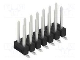 Connector: pin strips; pin header; male; PIN: 14; 2.54mm; SMT; 2x7