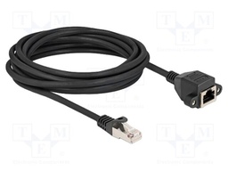 Extender Ethernet; S/FTP; RJ50 socket,RJ50 plug; 5m; PVC; black