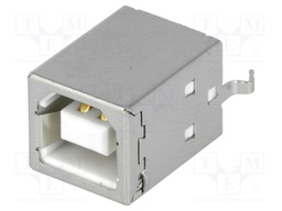 Socket; USB B; THT; straight