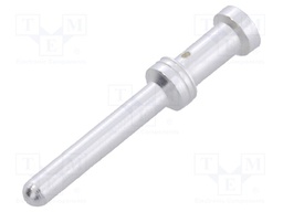 Contact; Size: 2,5mm; male; 1.5mm2; 16AWG; silver plated; crimped