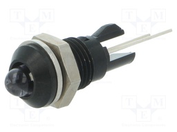 Indicator: LED; prominent; Cutout: Ø8mm; for PCB; brass; ØLED: 5mm