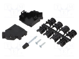 D-SUB HOOD, 90DEG, SIZE DE, PC