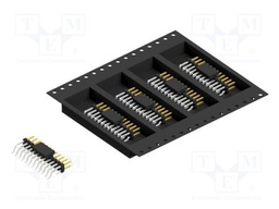 Connector: pin strips; pin header; male; PIN: 24; 2mm; SMT; 2x12
