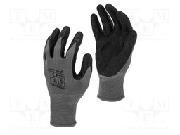 Protective gloves; Size: 8; grey-black; 12pcs.