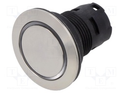 Switch: push-button; 22mm; silver; yes; IP65; flat; Pos: 2; Ø22.3mm