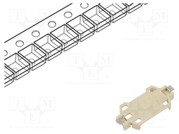 Socket; CR2430,DL2430; Batt.no: 1; horizontal,SMD; tape