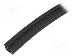Hole and edge shield; NBR; L: 50m; black; H: 13mm; W: 11mm; -30÷100°C