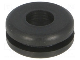Grommet; Ømount.hole: 8mm; Øhole: 4.5mm; rubber; black