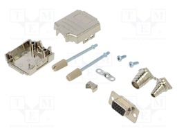 D-Sub HD; PIN: 15; plug; female; shielded; soldering; for cable