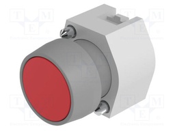 Switch: push-button; 22mm; Stabl.pos: 1; red; none; IP65; flat; Pos: 2