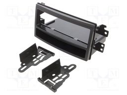 Radio mounting frame; Kia; 1 DIN; black