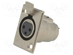 Socket; XLR; female; PIN: 3; soldering; Case: XLR standard