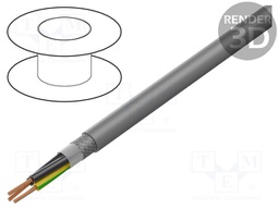 Wire; F-C-PURö-JZ; 3G2,5mm2; tinned copper braid; PUR; grey