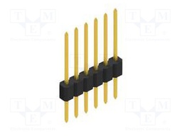 Connector: pin strips; pin header; male; PIN: 6; 1.27mm; THT; 1x6