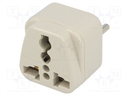 Transition: adapter; Layout: 2P+PE; Type: type L; white; 250VAC; 10A