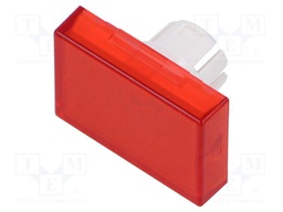 Actuator lens; 16mm; 51; red; plastic; 15.3x21.5mm