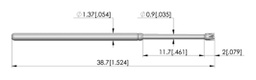 Test needle; Operational spring compression: 9.3mm; 5A; Ø: 1.3mm