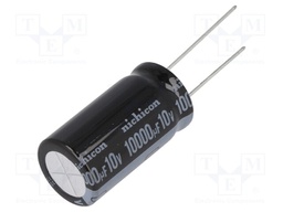 Capacitor: electrolytic; THT; 10000uF; 10VDC; Ø16x31.5mm; ±20%