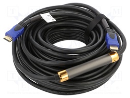 Cable; HDMI 2.0; HDMI plug,both sides; PVC; 20m; black; 30AWG