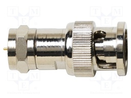 Adapter; -40÷65°C; 75Ω; F plug,BNC male; 31mm; straight