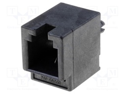Socket; RJ9; PIN: 4; Cat: 3; gold-plated; Layout: 4p4c; THT; on PCBs