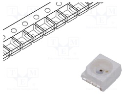 LED, Green, SMD, PLCC-2, 20 mA, 1.9 V, 570 nm